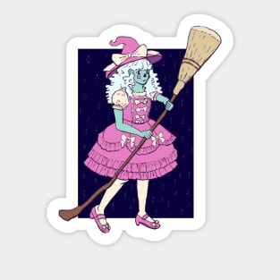 Pink Lolita Witch print Sticker